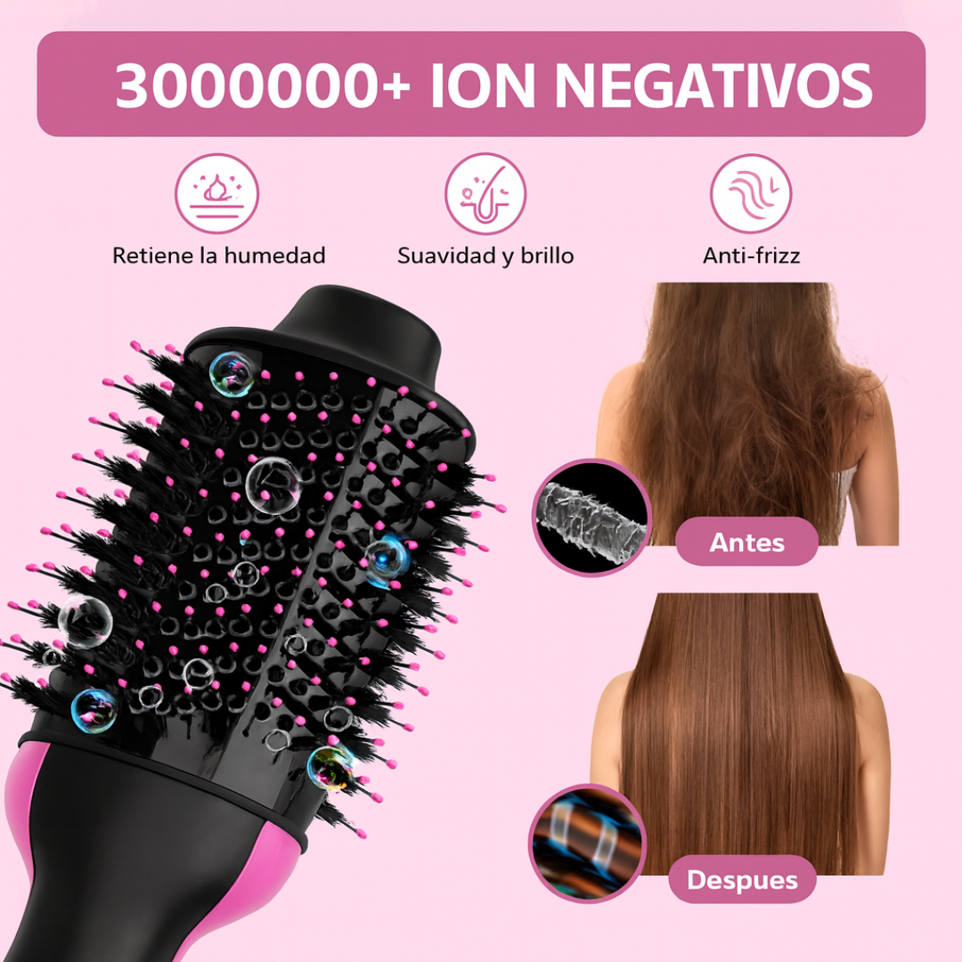 Cepillo Alisador Pro 3 en 1 + Crema para peinar Antifrizz Gratis🎁🥥💘