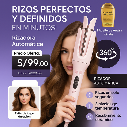 Rizador Automático Lux Pro + Aceite de Argán Gratis🎁💘