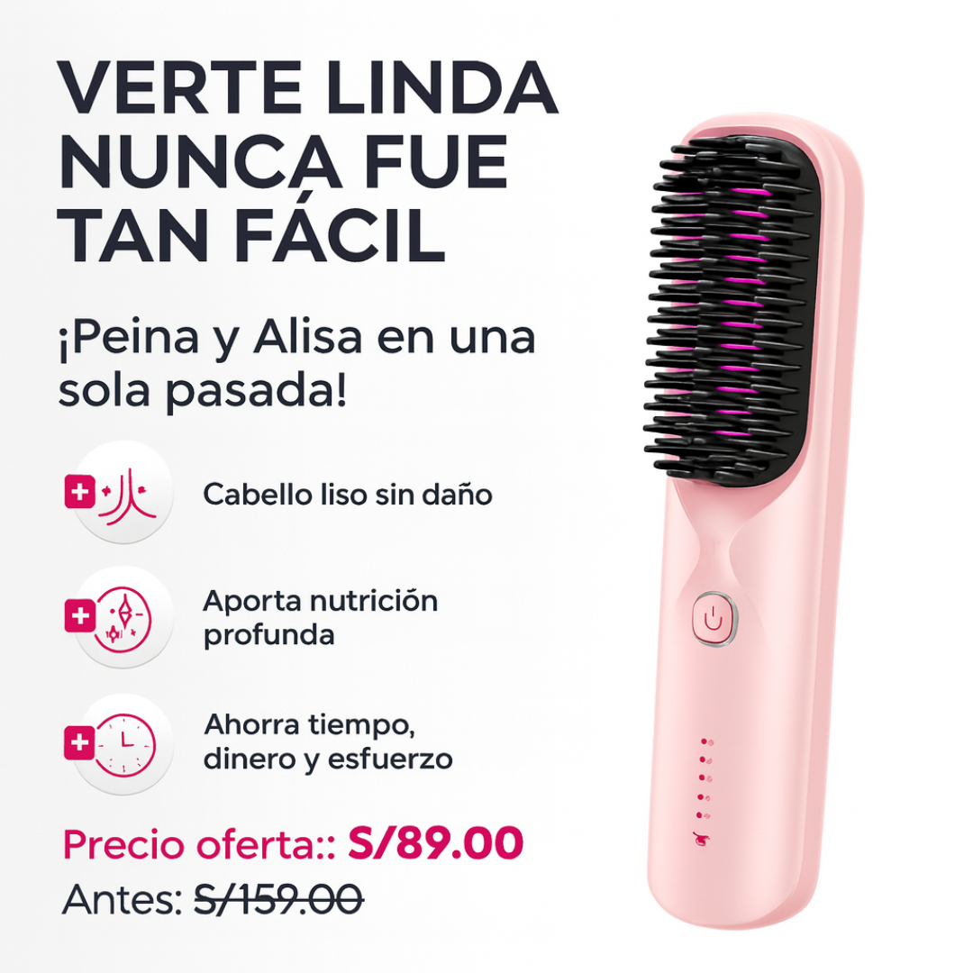 Peine Alisador Portátil Ionic Pro + Aceite de coco Gratis🥥🎁💘