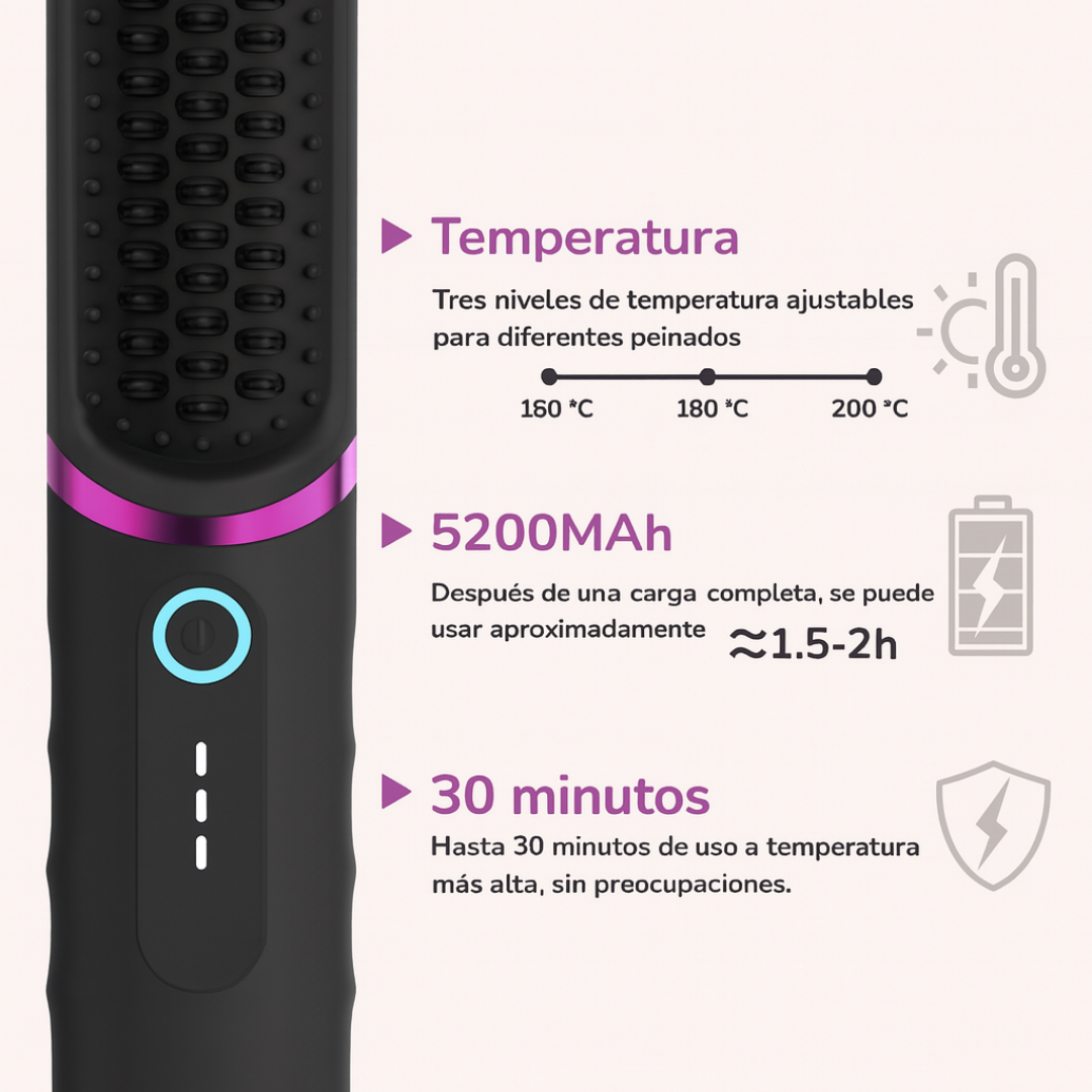 Peine Alisador Portátil Ionic Pro + Aceite de coco Gratis🥥🎁💘