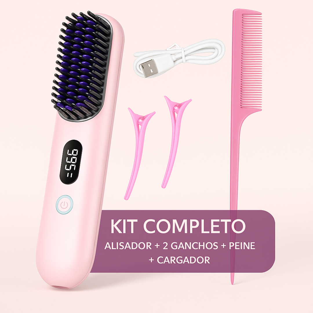 Peine Alisador Portátil Ionic Pro + Aceite de coco Gratis🥥🎁💘