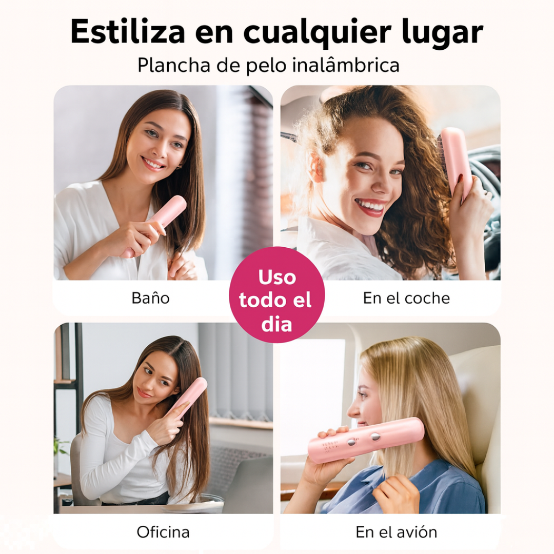 Peine Alisador Portátil Ionic Pro + Aceite de coco Gratis🥥🎁💘